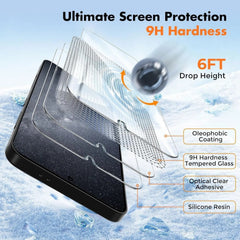 Entronix Clear Screen Protector Compatible with Galaxy A54 - 3-Piece Combo