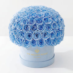 Supreme Light Blue Suede Superdome Box | Light Blue Roses