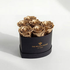 Baby Heart Black Box | Gold Roses