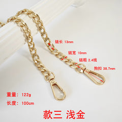 Metal Bag Chain With Woven Shoulder Strap For DIY