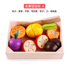 Wooden Magnetic Fruit And Vegetable Cutting Toy Set